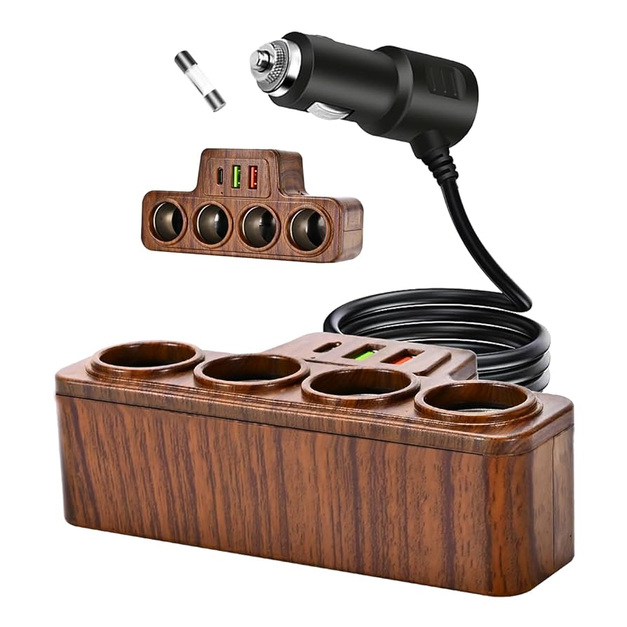 charuページ Amazon.co.jp: ANNJIATUU 7-in-1カーチャージャー、4つのシガー